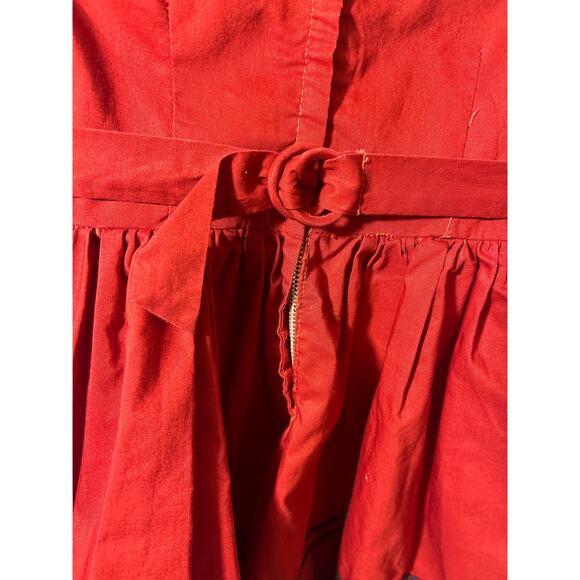 Vintage 50’s/60’s Girls Red Moppets Tea Party Dress, Colonial Style Dress, 3/4T - Picture 9 of 12